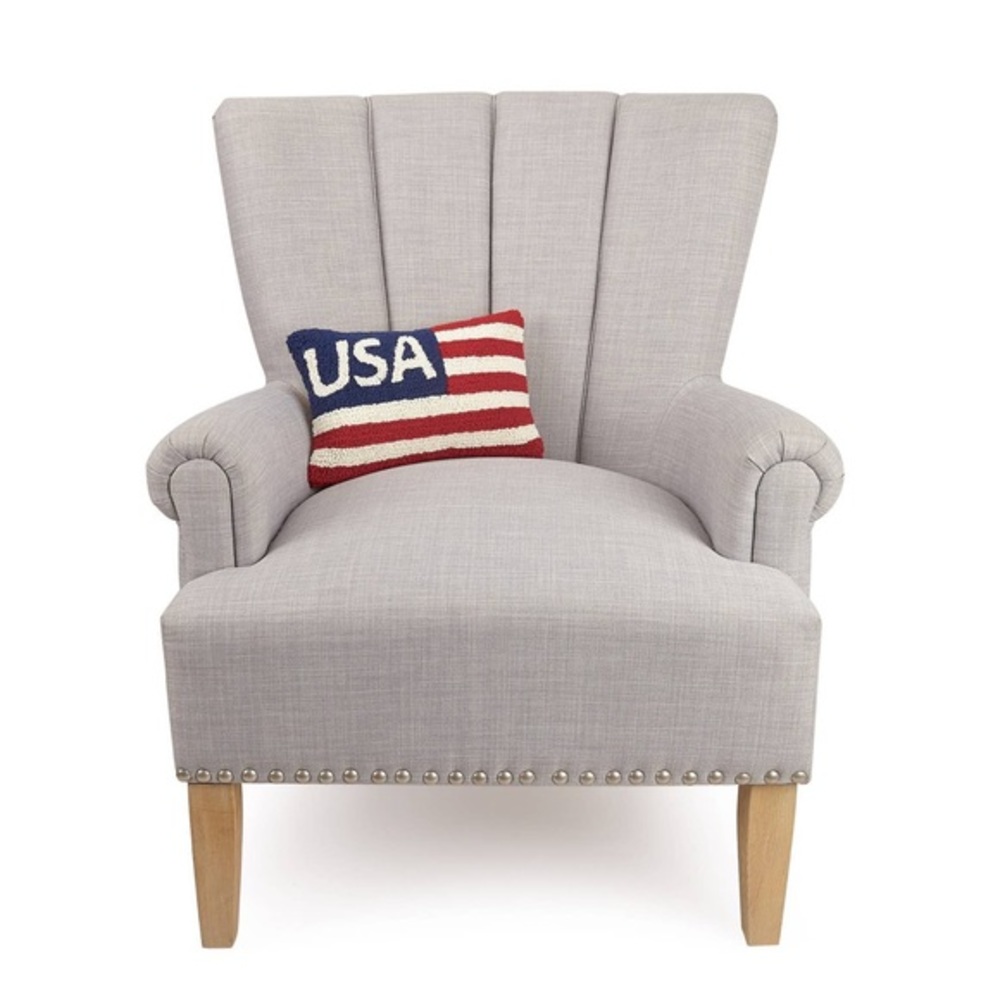 Patriotic USA Wool Crochet Hook Pillow